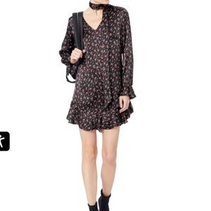 Intermix 2 Serena Tie Neck Ruffle Shift Dress